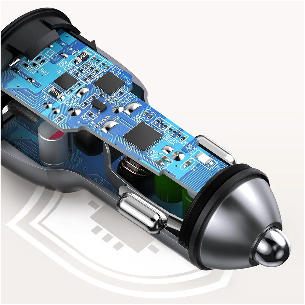 UGREEN ładowarka samochodowa 2x USB Quick Charge 3.0 36 W 3 A szary (CD213 60713)