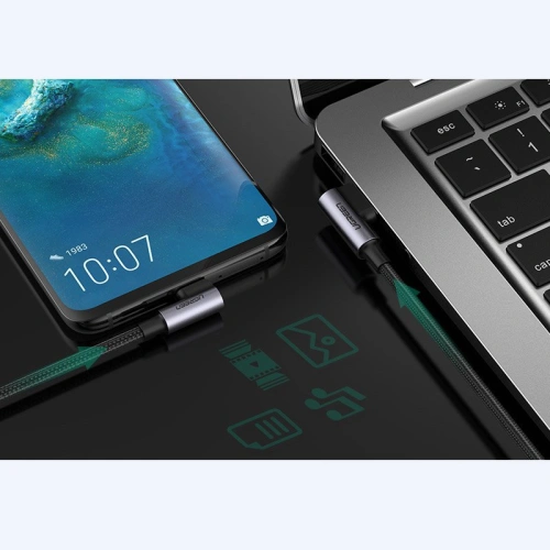 Buy Ugreen USB - USB Typ C angled cable Quick Charge 3.0 QC3.0 3 A 1,5 m gray (US176 60783) - UGR693GRY - {ean13} - Home Screen Store Europe
