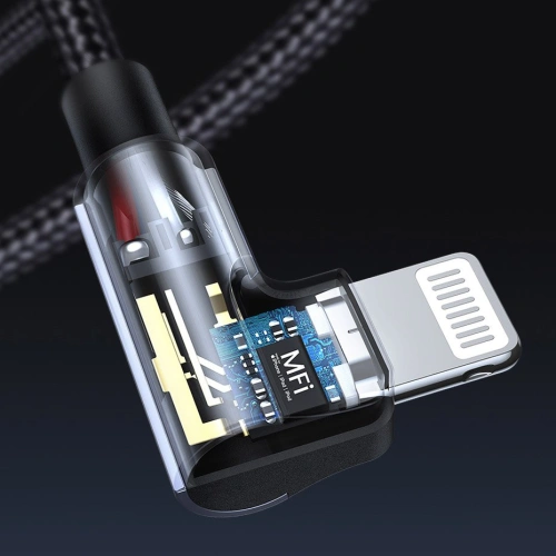 Kup UGREEN MFI kątowy kabel przewód z bocznym wtykiem USB Typ C - Lightning Power Delivery 3 A 1,5 m szary (60764 US305) - UGR703GRY - {ean13} - Sklep Home Screen