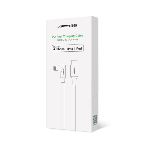 Kup UGREEN MFI szögletes kábel oldalsó USB Type-C - Lightning Power Delivery 3 A 1,5 m szürke (60764 US305) - UGR703GRY - {ean13} - Sklep Home Screen