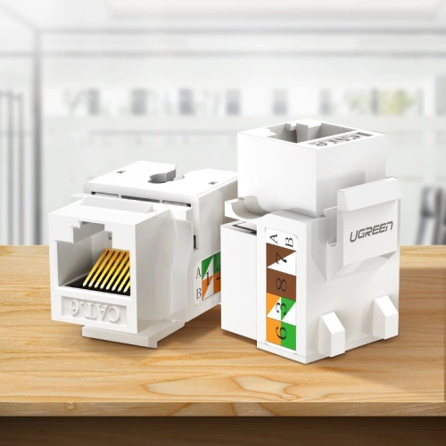 Kup UGREEN gniazdo samozaciskowe Keystone Ethernet Cat 5e 8P8C RJ45 100 Mbps 568A/B biały (80176 NW142) - UGR720WHT - {ean13} - Sklep Home Screen