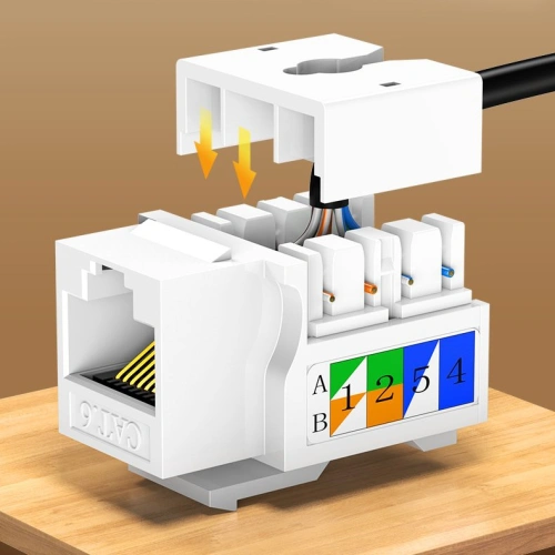 Kup UGREEN gniazdo samozaciskowe Keystone Ethernet Cat 5e 8P8C RJ45 100 Mbps 568A/B biały (80176 NW142) - UGR720WHT - {ean13} - Sklep Home Screen