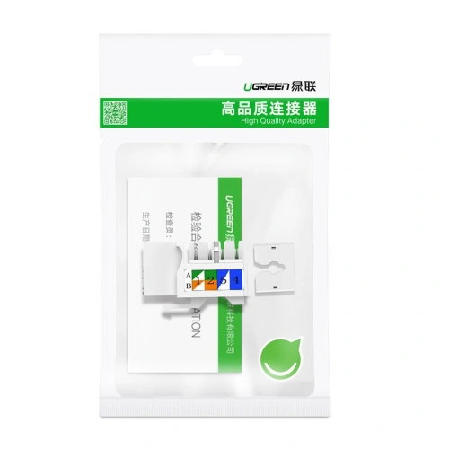Kup UGREEN gniazdo samozaciskowe Keystone Ethernet Cat 5e 8P8C RJ45 100 Mbps 568A/B biały (80176 NW142) - UGR720WHT - {ean13} - Sklep Home Screen