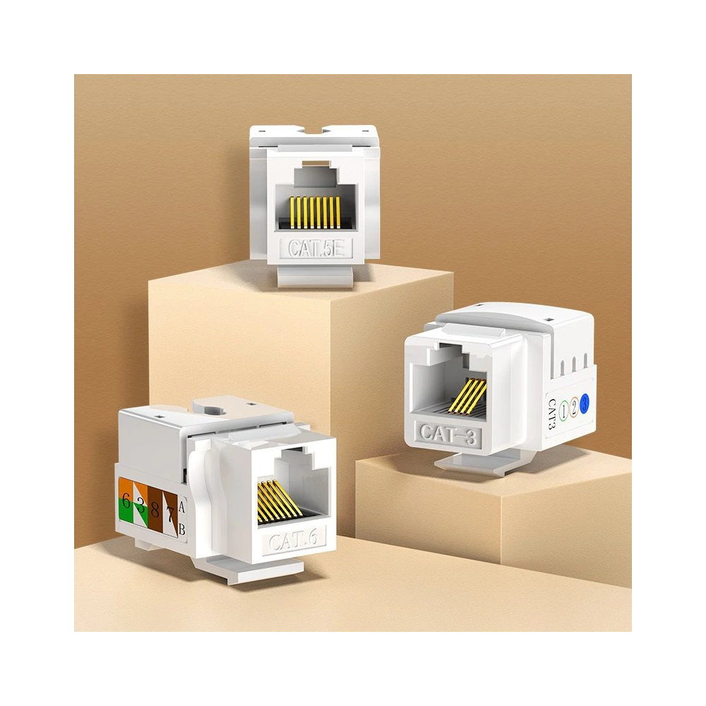 UGREEN gniazdo samozaciskowe Ethernet Cat 6 8P8C RJ45 1000 Mbps 568A/B biały (80178 NW143)