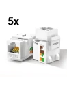 UGREEN 5x gniazdo samozaciskowe Ethernet Cat 6 8P8C RJ45 1000 Mbps 568A/B biały (80179 NW143)