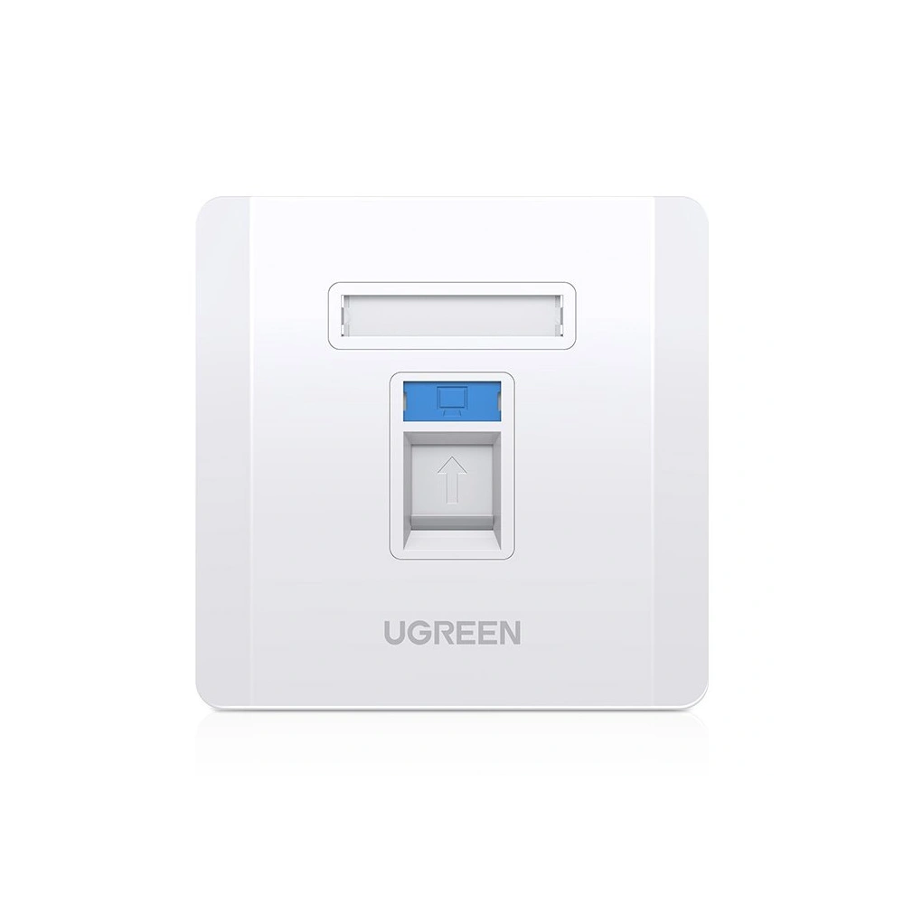 UGREEN 5x ścienne gniazdo internetowe komputerowe LAN RJ45 86 mm x 86 mm biały (80181 NW144)