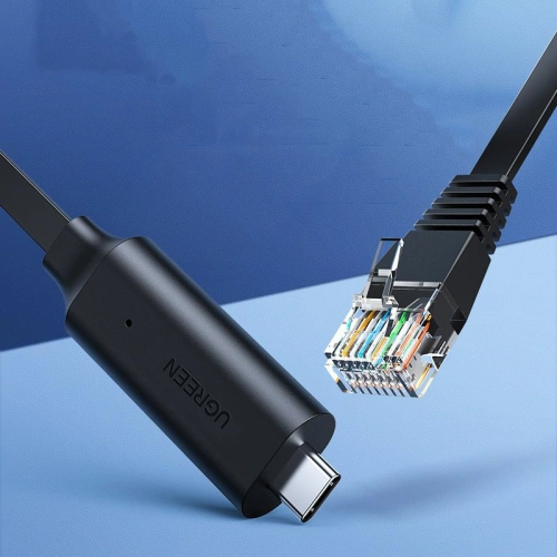 Kup UGREEN adapter przejściówka kabel sieciowy konsolowy internetowy USB Typ C - RJ45 1,5 m czarny (80186 CM204) - UGR724BLK - {ean13} - Sklep Home Screen