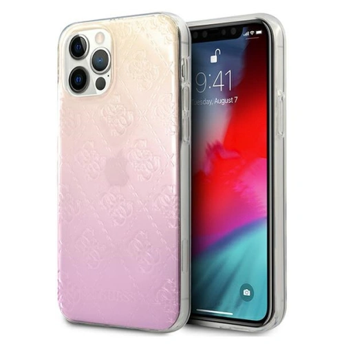 Kup Etui Guess GUHCP12M3D4GGPG Apple iPhone 12/12 Pro rózsaszínű pink 3D Raised 4G Gradient - GUE959PNK - {ean13} - Sklep Home Screen