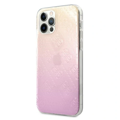 Kup Etui Guess GUHCP12M3D4GGPG Apple iPhone 12/12 Pro różowy pink 3D Raised 4G Gradient - GUE959PNK - {ean13} - Sklep Home Screen