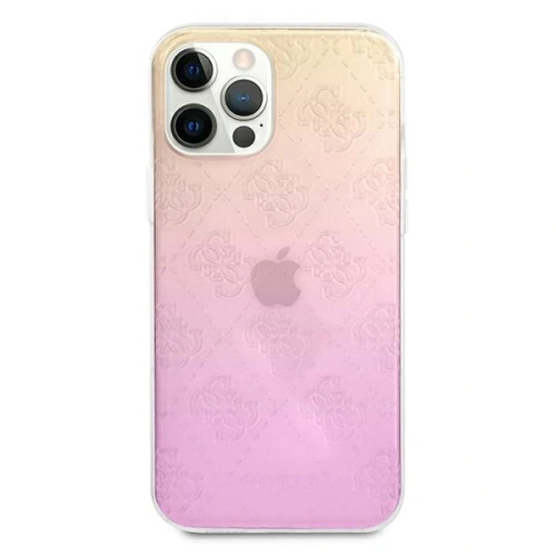 Kup Etui Guess GUHCP12M3D4GGPG Apple iPhone 12/12 Pro różowy pink 3D Raised 4G Gradient - GUE959PNK - {ean13} - Sklep Home Screen