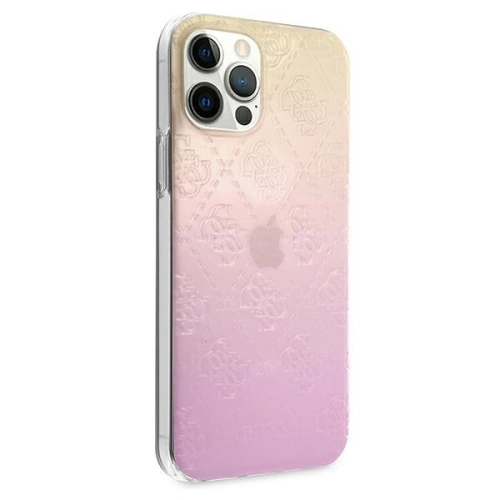 Kup Etui Guess GUHCP12M3D4GGPG Apple iPhone 12/12 Pro rózsaszínű pink 3D Raised 4G Gradient - GUE959PNK - {ean13} - Sklep Home Screen