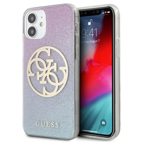 Kup Etui Guess GUHCP12SPCUGLBPG Apple iPhone 12 mini kék/hard case Glitter Gradient 4G Circle Logo - GUE961BLU - {ean13} - Sklep Home Screen