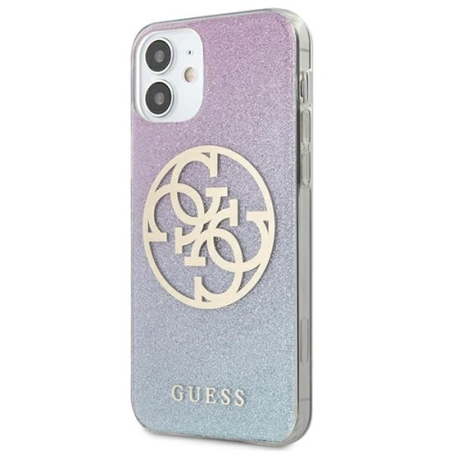 Kup Etui Guess GUHCP12SPCUGLBPG Apple iPhone 12 mini niebieski/blue hard case Glitter Gradient 4G Circle Logo - GUE961BLU - {ean13} - Sklep Home Screen