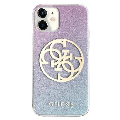Kup Etui Guess GUHCP12SPCUGLBPG Apple iPhone 12 mini niebieski/blue hard case Glitter Gradient 4G Circle Logo - GUE961BLU - {ean13} - Sklep Home Screen
