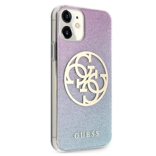 Kup Etui Guess GUHCP12SPCUGLBPG Apple iPhone 12 mini niebieski/blue hard case Glitter Gradient 4G Circle Logo - GUE961BLU - {ean13} - Sklep Home Screen