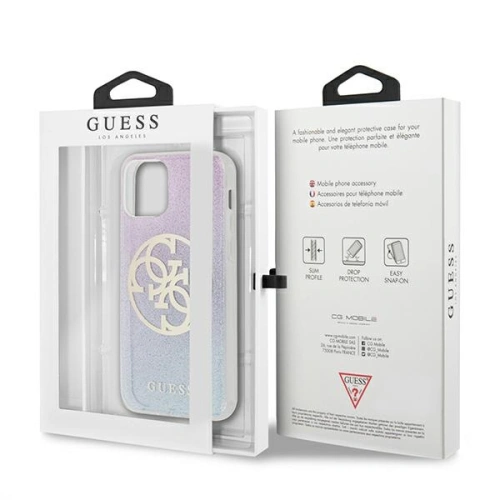 Kup Etui Guess GUHCP12SPCUGLBPG Apple iPhone 12 mini niebieski/blue hard case Glitter Gradient 4G Circle Logo - GUE961BLU - {ean13} - Sklep Home Screen