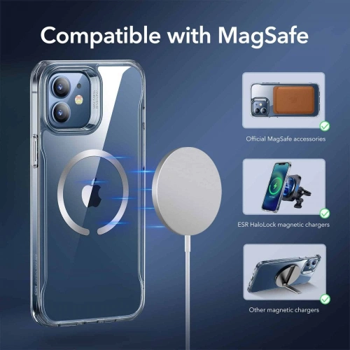 Kup Etui ESR CH HaloLock MagSafe Apple iPhone 12/12 Pro Jelly Fekete - ESR307BLK - {ean13} - Sklep Home Screen