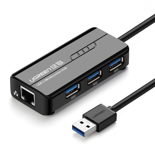 Kup Ugreen hUB 3x USB 3.0 externe Netzwerkkarte RJ45 Giga Ethernet schwarz (20265) - UGR807BLK - {ean13} - Sklep Home Screen