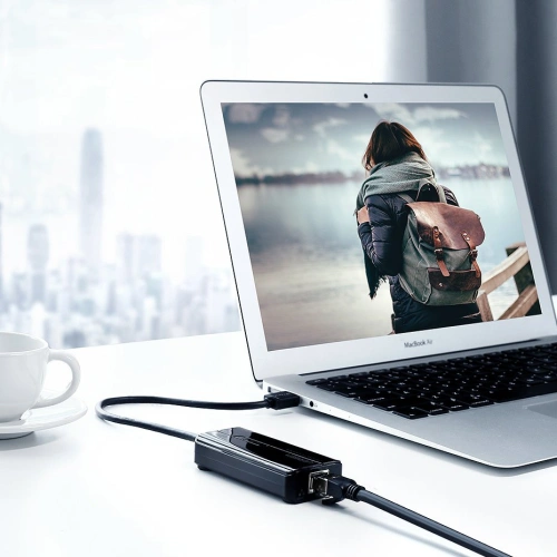 Kup Ugreen rozbočovač HUB 3x USB 3.0 externí síťová karta RJ45 Giga Ethernet černá (20265) - UGR807BLK - {ean13} - Sklep Home Screen