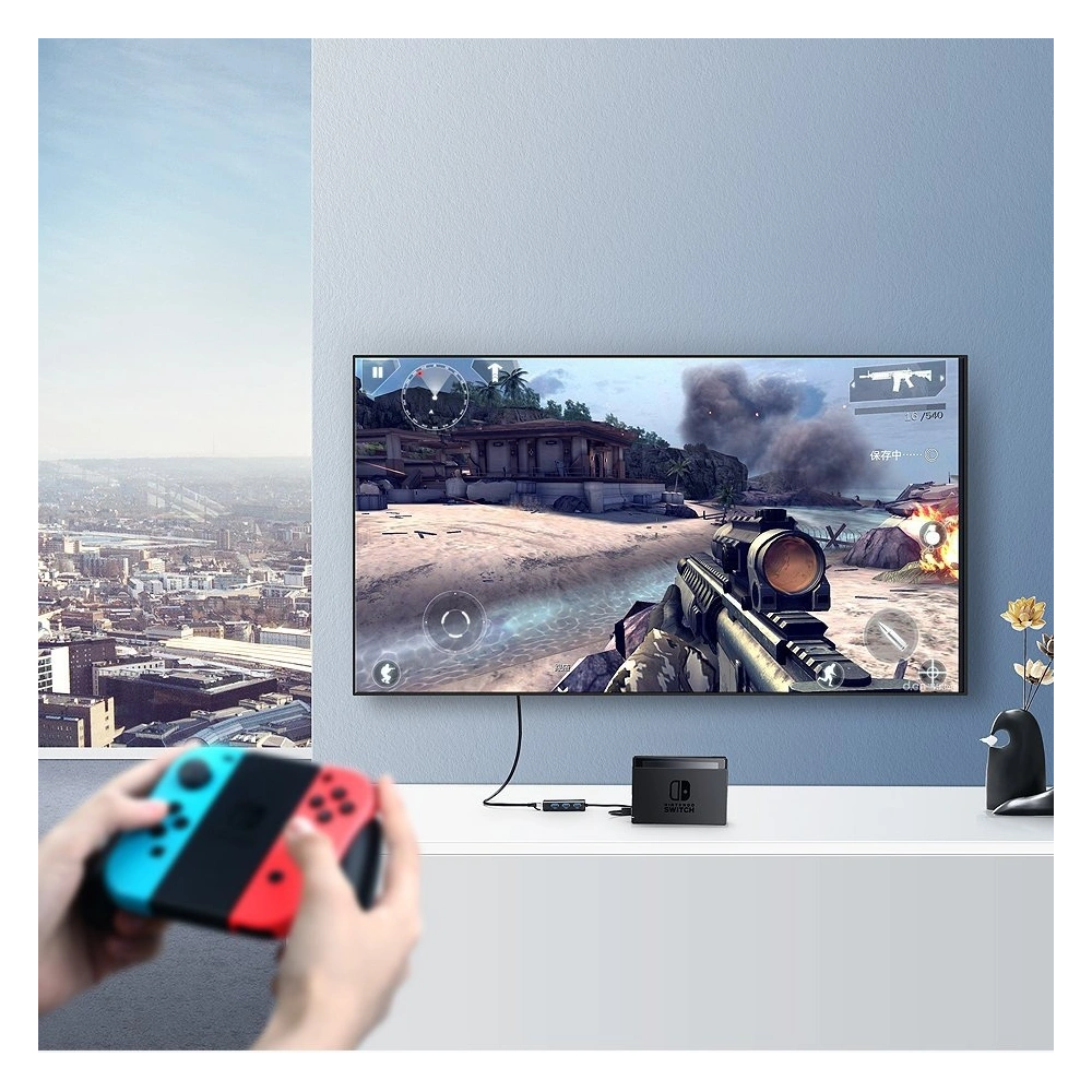 Ugreen rozdzielacz HUB 3x USB 3.0 zewnętrzna karta sieciowa RJ45 Giga Ethernet czarny (20265)