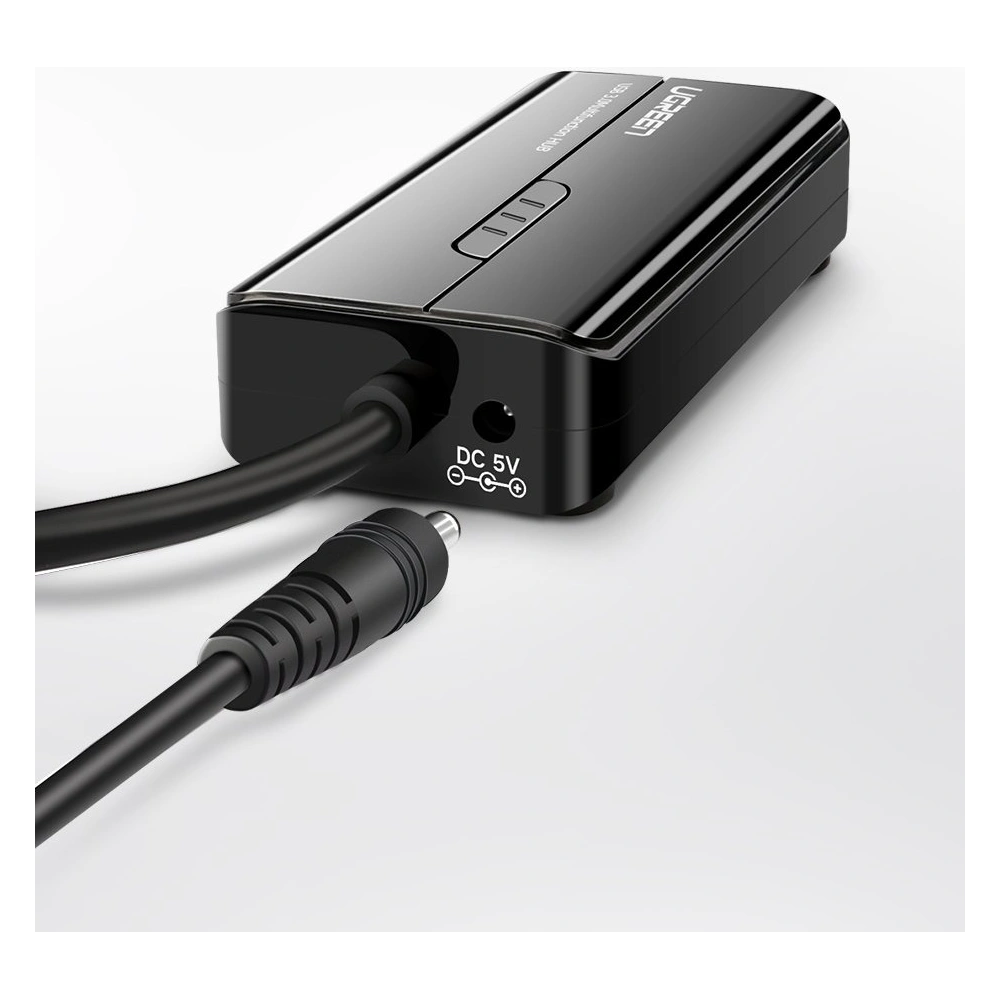 Ugreen rozdzielacz HUB 3x USB 3.0 zewnętrzna karta sieciowa RJ45 Giga Ethernet czarny (20265)