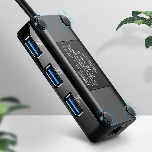 Kup Ugreen hUB 3x USB 3.0 externe Netzwerkkarte RJ45 Giga Ethernet schwarz (20265) - UGR807BLK - {ean13} - Sklep Home Screen