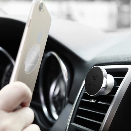 Buy Baseus Small Ears Series Universal Air Vent Magnetic Car Mount Holder silver (SUER-A0S) - BSU2164SLV - {ean13} - Home Screen Store Europe