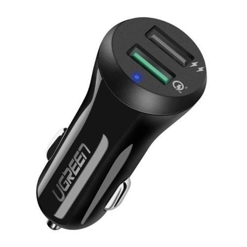 Kup Ugreen ładowarka samochodowa Quick Charge 3.0 2x USB 30W 3A czarny (40309) - UGR808BLK - {ean13} - Sklep Home Screen
