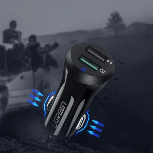 Kup Ugreen automobilová nabíječka Quick Charge 3.0 2x USB 30W 3A černá (40309) - UGR808BLK - {ean13} - Sklep Home Screen