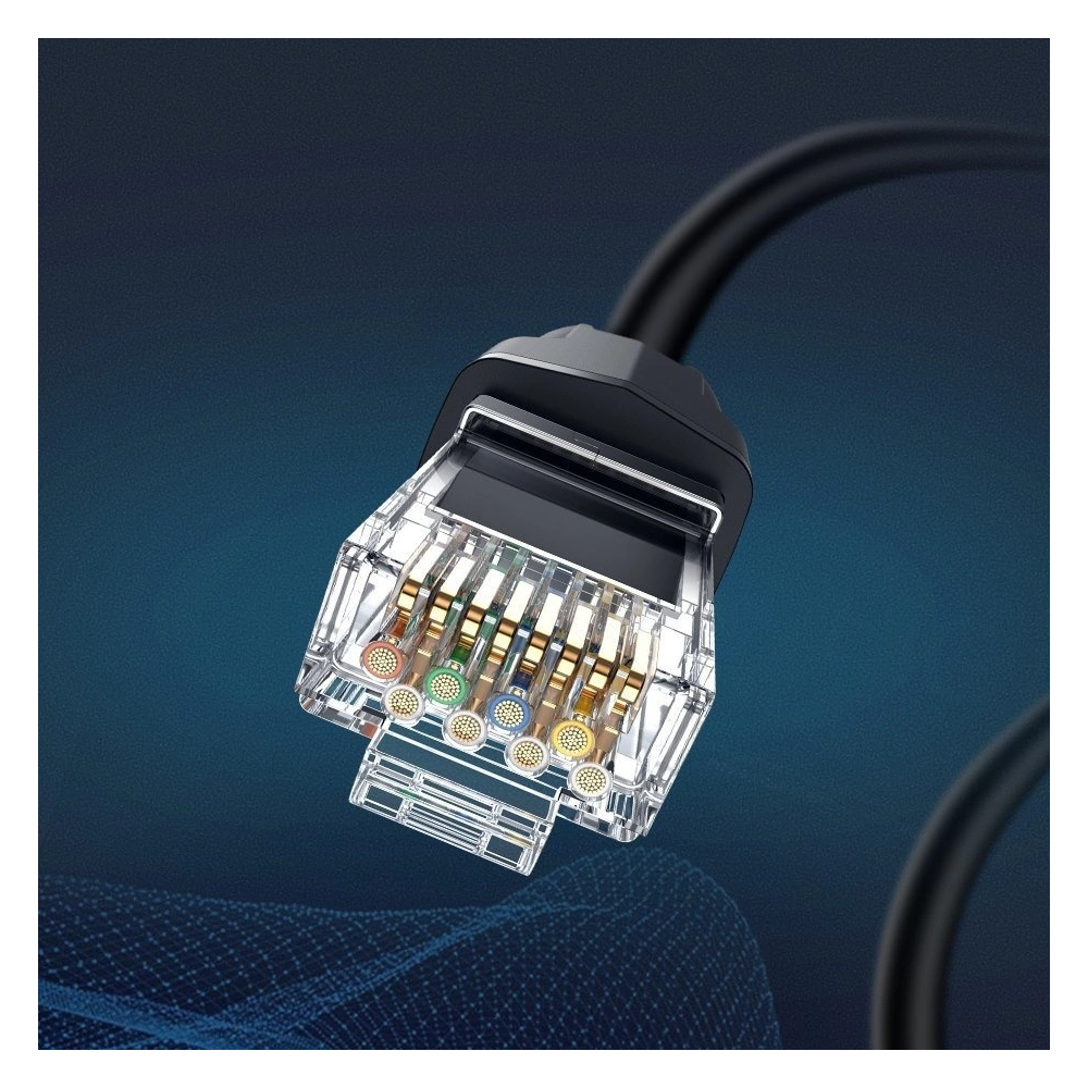Ugreen kabel przewód internetowy sieciowy Ethernet patchcord RJ45 Cat 8 T568B 20 m czarny (80728 NW121)