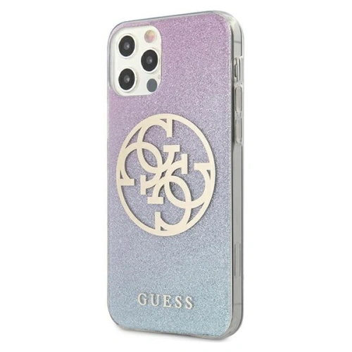 Kup Etui Guess GUHCP12LPCUGLBPG Apple iPhone 12 Pro Max modrý/blue tvrdý obal Glitter Gradient 4G Circle Logo - GUE962BLU - {ean13} - Sklep Home Screen