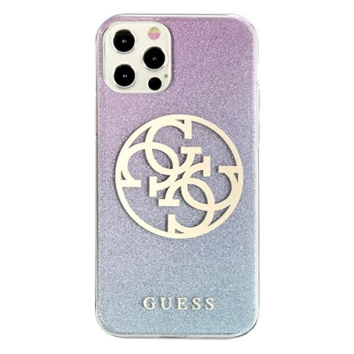 Kup Etui Guess GUHCP12LPCUGLBPG Apple iPhone 12 Pro Max modrý/blue tvrdý obal Glitter Gradient 4G Circle Logo - GUE962BLU - {ean13} - Sklep Home Screen