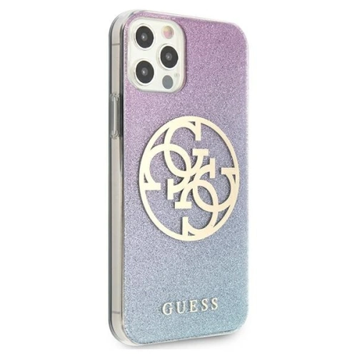 Kup Guess Apple Tasche GUHCP12LPCUGLBPG iPhone 12 Pro Max blau/blau Hartschale Glitter Gradient 4G Circle Logo - GUE962BLU - {ean13} - Sklep Home Screen