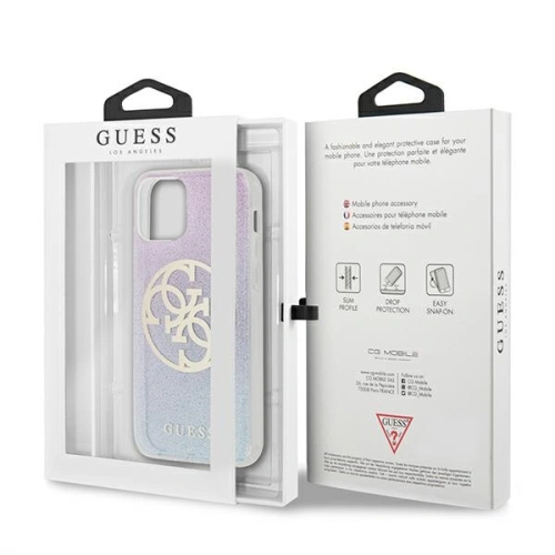 Buy Guess GUHCP12LPCUGLBPG Apple iPhone 12 Pro Max blue hard case Glitter Gradient 4G Circle Logo - GUE962BLU - {ean13} - Home Screen Store Europe
