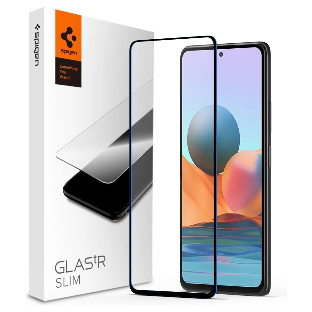 Szkło hartowane Spigen GLAS.tR Slim Redmi Note 10 Pro Black
