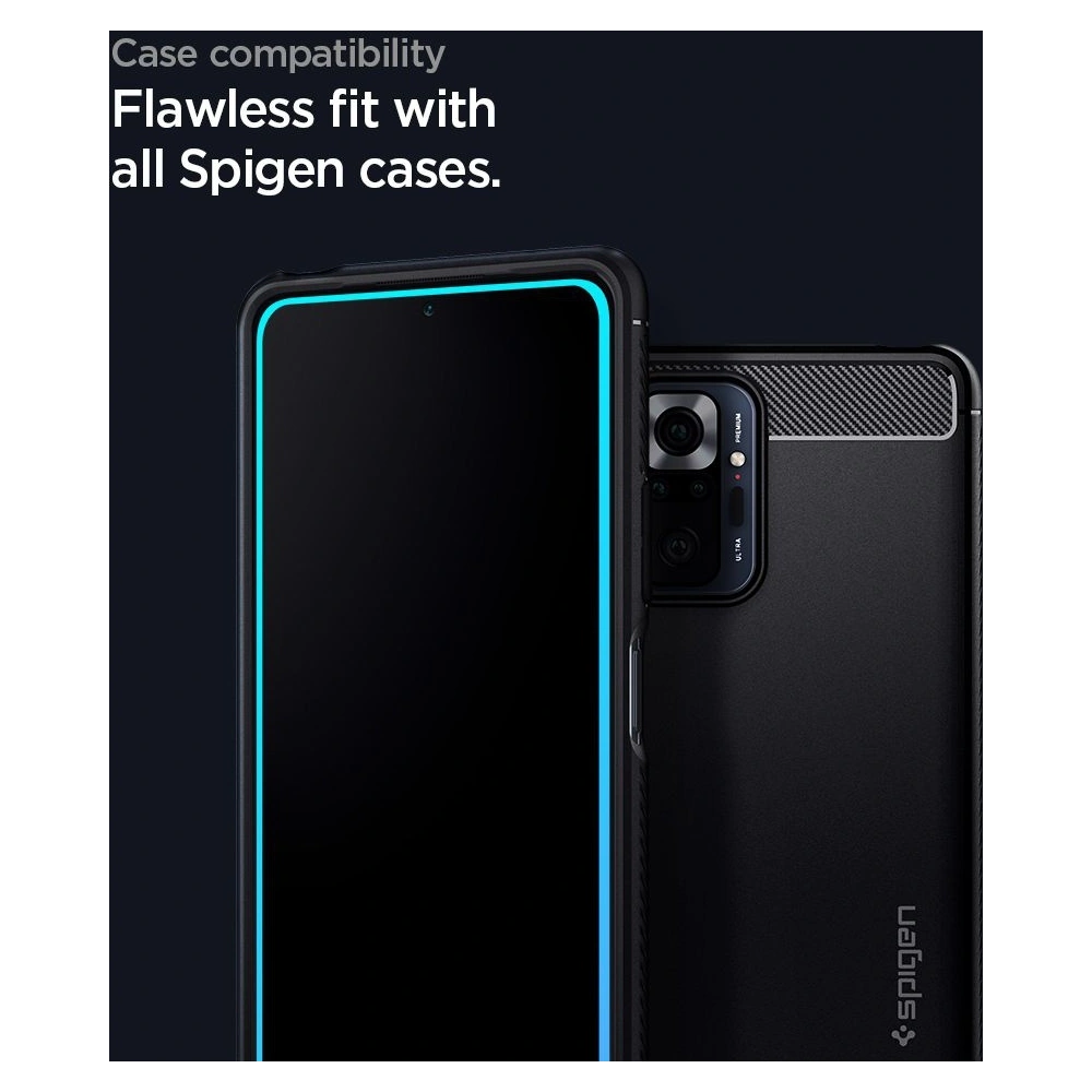 Szkło hartowane Spigen GLAS.tR Slim Redmi Note 10 Pro Black