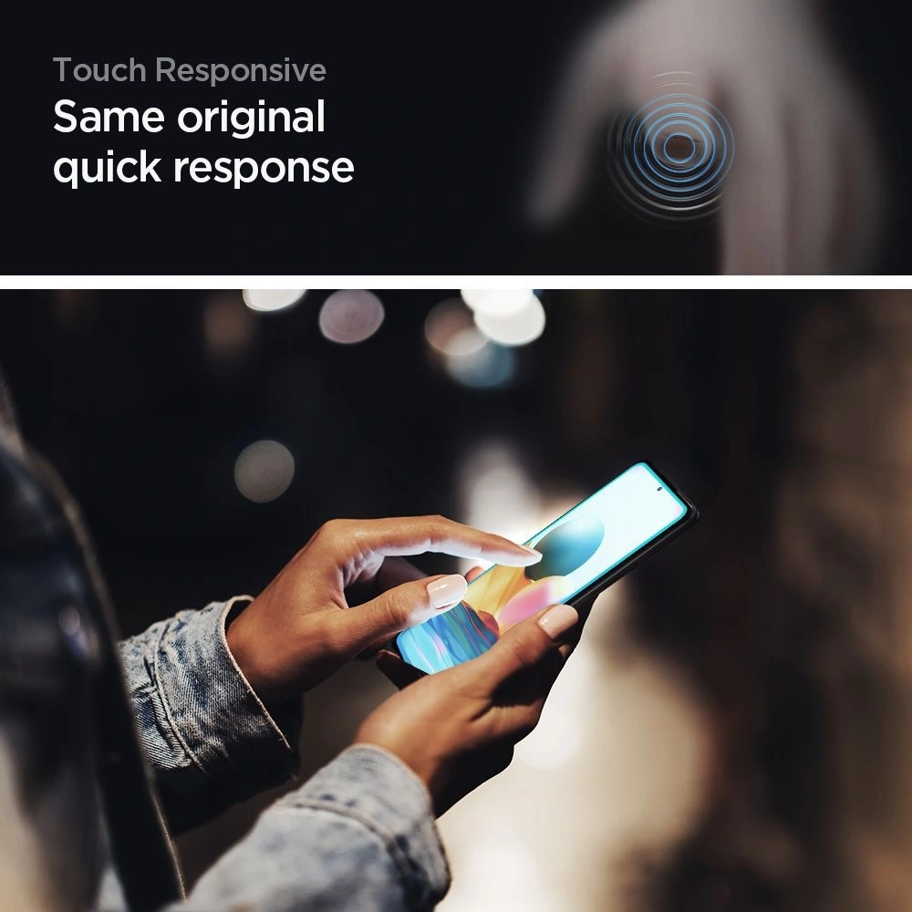 Szkło hartowane Spigen GLAS.tR Slim Redmi Note 10 Pro Black