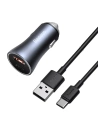 Kup Autós töltő Baseus Golden Contactor Pro, USB + USB-C, QC4.0+, PD, SCP, 40W (szürke) + 1m USB-C kábel (fekete) - BSU2166BLK - {ean13} - Sklep Home Screen