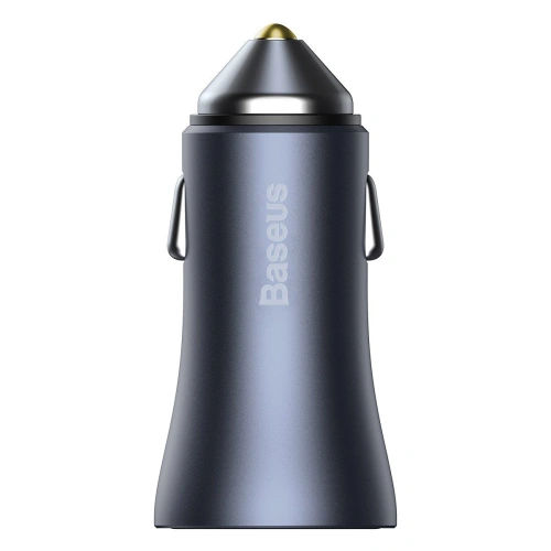Kup Ładowarka samochodowa Baseus Golden Contactor Pro, USB + USB-C, QC4.0+, PD, SCP, 40W (szara) + kabel USB do USB-C 1m (czarny) - BSU2166BLK - {ean13} - Sklep Home Screen