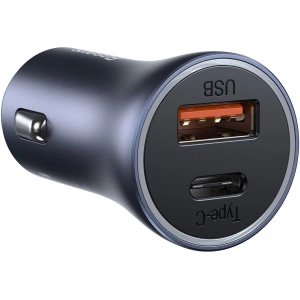 Kup Ładowarka samochodowa Baseus Golden Contactor Pro, USB + USB-C, QC4.0+, PD, SCP, 40W (szara) + kabel USB do USB-C 1m (czarny) - BSU2166BLK - {ean13} - Sklep Home Screen