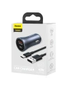 Kup Încărcător auto Baseus Golden Contactor Pro, USB + USB-C, QC4.0+, PD, SCP, 40W (gri) + cablu USB la USB-C 1m (negru) - BSU2166BLK - {ean13} - Sklep Home Screen