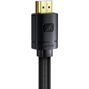 Kabel HDMI 2.1 Baseus High Definition Series, 8K 60Hz, 3D, HDR, 48Gbps, 1m (czarny)