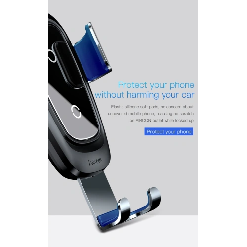 Kup Upevnění do auta s indukční nabíječkou Baseus Metal Gravity Car Mount Wireless Charger Black - BSU043 - {ean13} - Sklep Home Screen