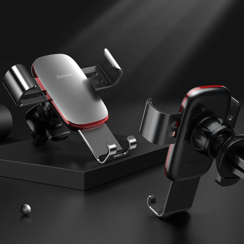 Kup Baseus Metal Age Gravity Car Mount kovový gravitační držák do auta na mřížku ventilace červený (SUYL-D09) - BSU2236RED - {ean13} - Sklep Home Screen