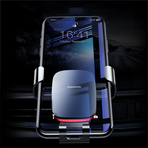 Kup Baseus Metal Age Gravity Car Mount kovový gravitační držák do auta na mřížku ventilace červený (SUYL-D09) - BSU2236RED - {ean13} - Sklep Home Screen