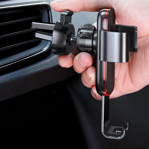 Kup Baseus Metal Age Gravity Car Mount kovový gravitační držák do auta na mřížku ventilace červený (SUYL-D09) - BSU2236RED - {ean13} - Sklep Home Screen