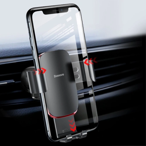 Kup Baseus Metal Age Gravity Car Mount kovový gravitační držák do auta na mřížku ventilace červený (SUYL-D09) - BSU2236RED - {ean13} - Sklep Home Screen