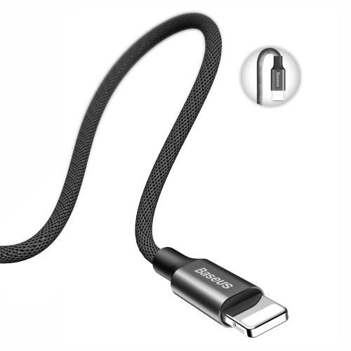 Kup Baseus Yiven kabel s textilním opletem USB / Lightning 1,8M černý (CALYW-A01) - BSU2253BLK - {ean13} - Sklep Home Screen