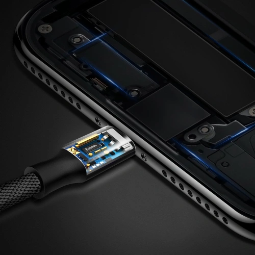 Kup Baseus Yiven kabel s textilním opletem USB / Lightning 1,8M černý (CALYW-A01) - BSU2253BLK - {ean13} - Sklep Home Screen