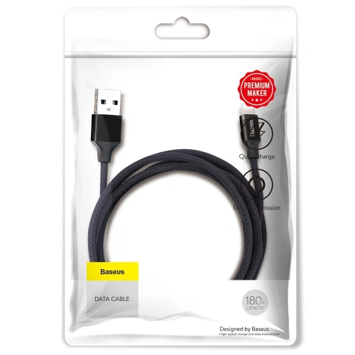 Kup Baseus Yiven kabel s textilním opletem USB / Lightning 1,8M černý (CALYW-A01) - BSU2253BLK - {ean13} - Sklep Home Screen